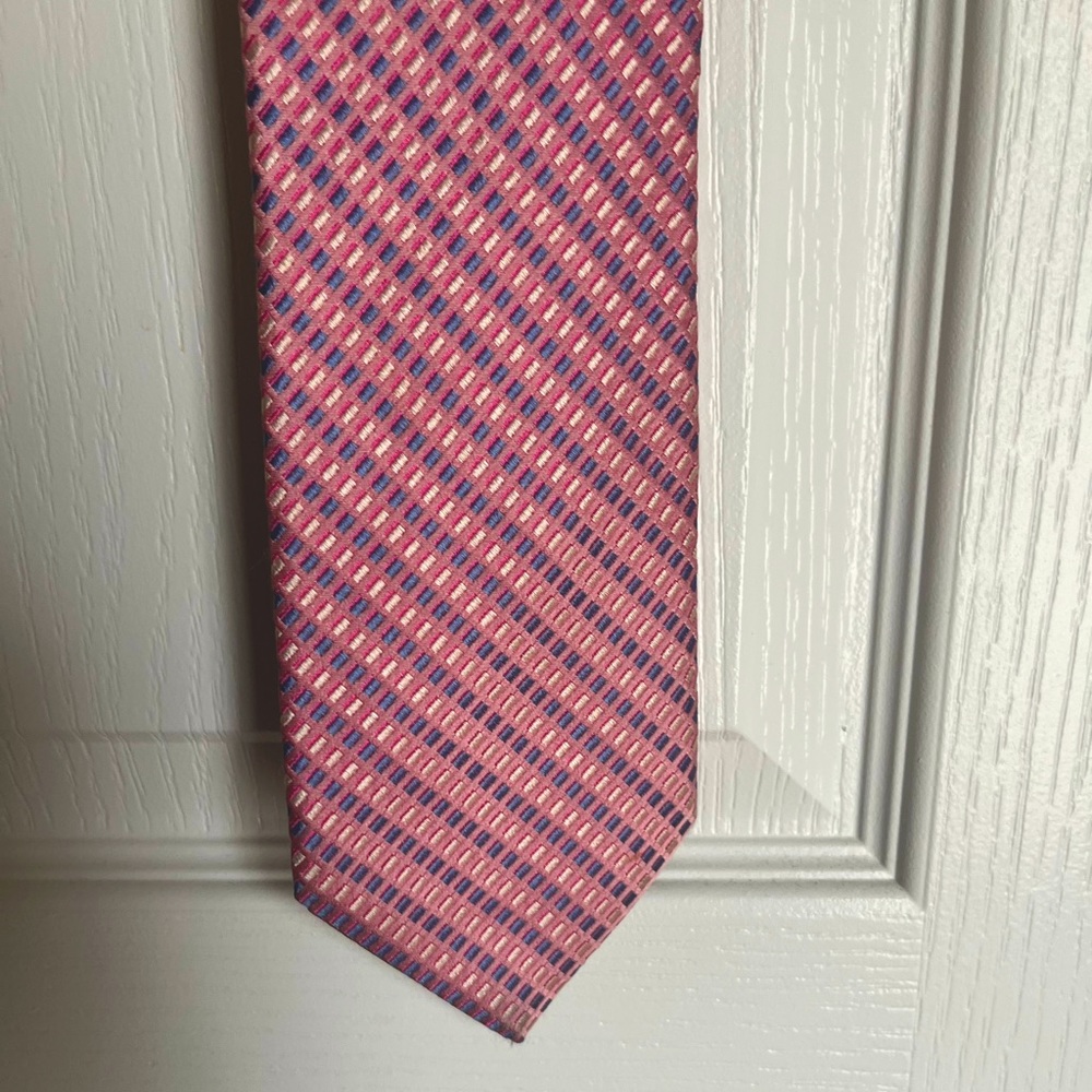 Pink & Blue 100% Silk Tie